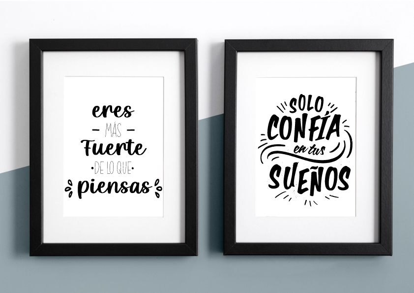 Cuadros de lettering | Crea espacios para inspirarte